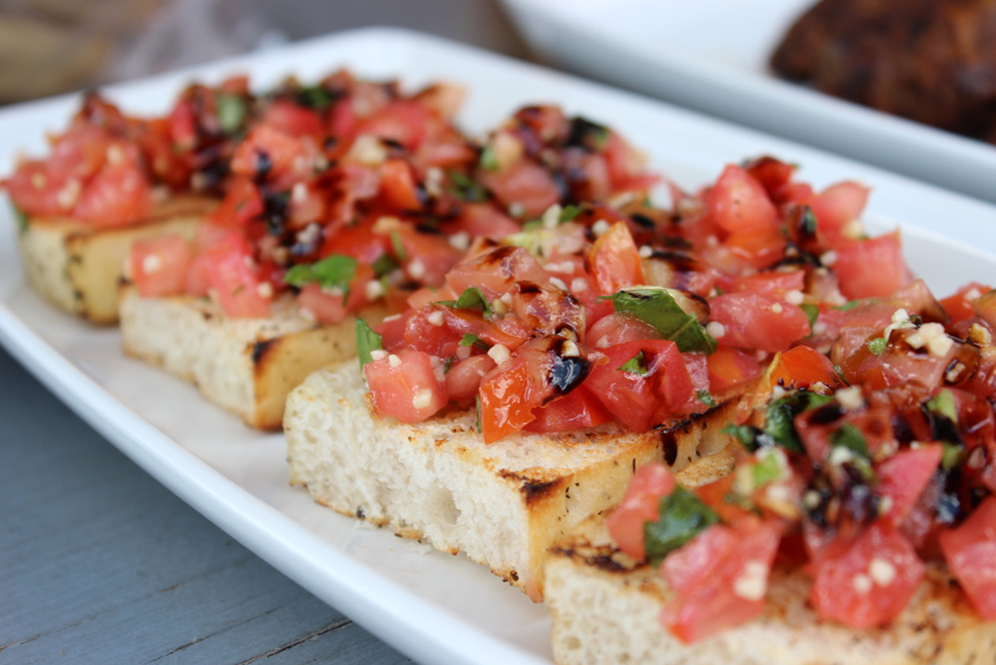 Bruschetta on the patio at royal ashburn